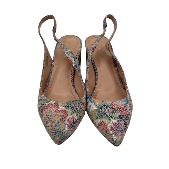 Tahari Revel Mosaic Slingback Leather Pointed Toe Block Heels Size 6 Women’s - Picture 3 of 9